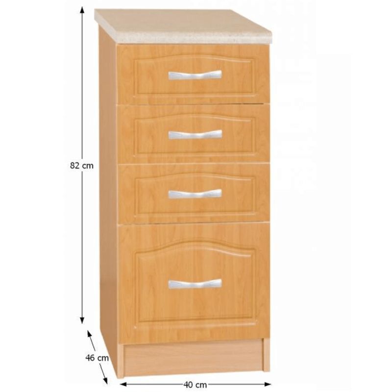 Kuchynská spodná skrinka, 40cm, jelša, LORA KLASIK S40SZ4