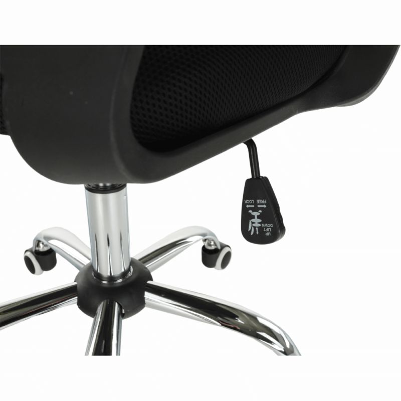 Kancelárska stolička, zelená sieťovina, čierna látka, APOLO