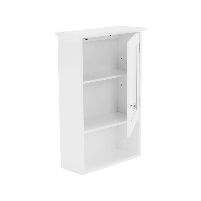 Závesná skrinka so zrkadlom, 40cm, biela, ATENE TYP 2