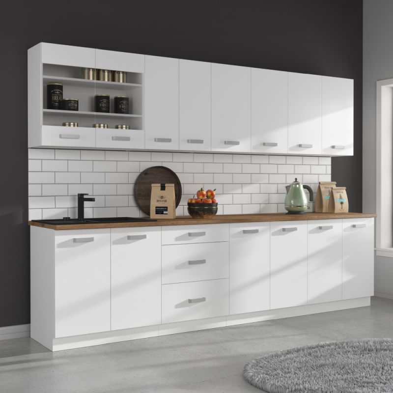 Horná skrinka rohová, 58cm, biela, SPLIT 58x58 GN-72 1F