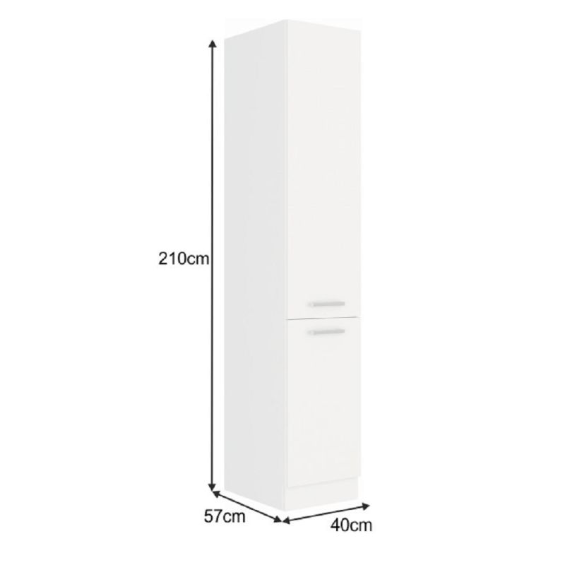 Vysoká skrinka, 40cm, biela, SPLIT 40 DK-210 2F