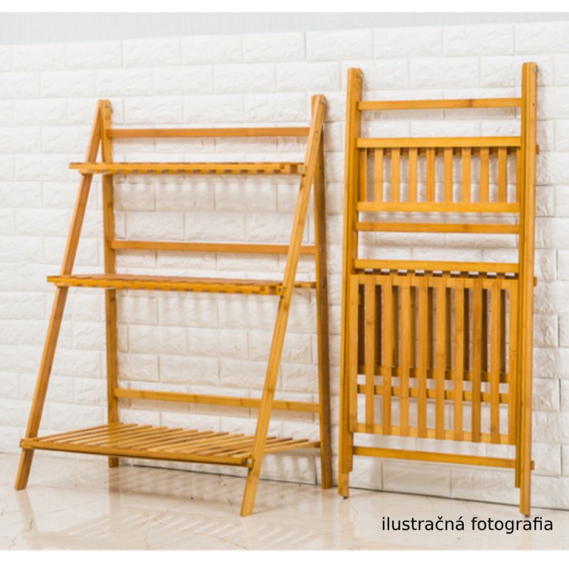 Regál, 70cm, bambus, prírodný, NEPEL TYP 2