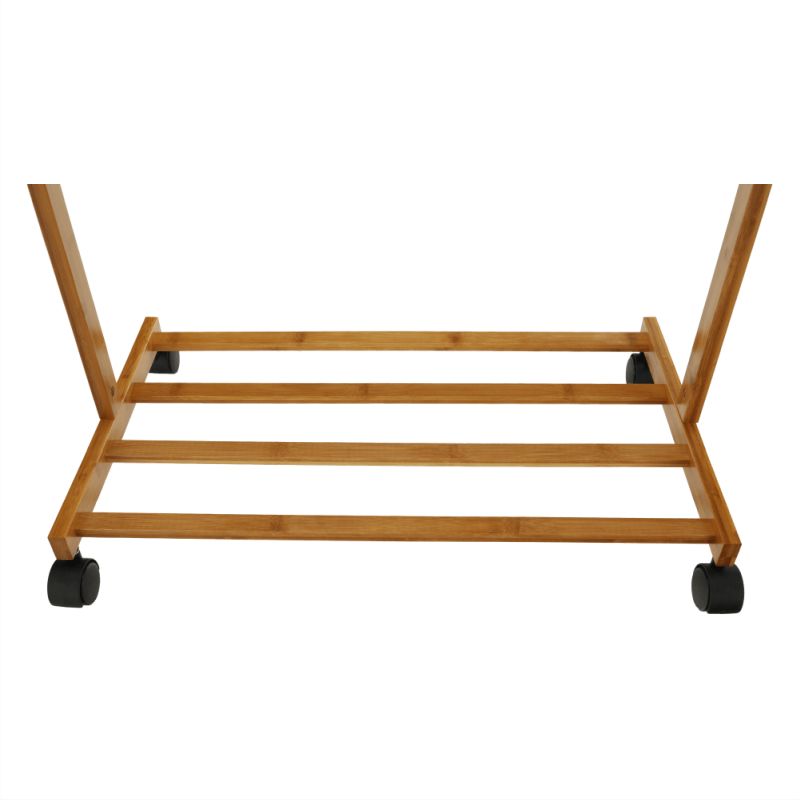 Pojazdný vešiak, prírodný, bambus, šírka 60cm, VIKIR TYP 1