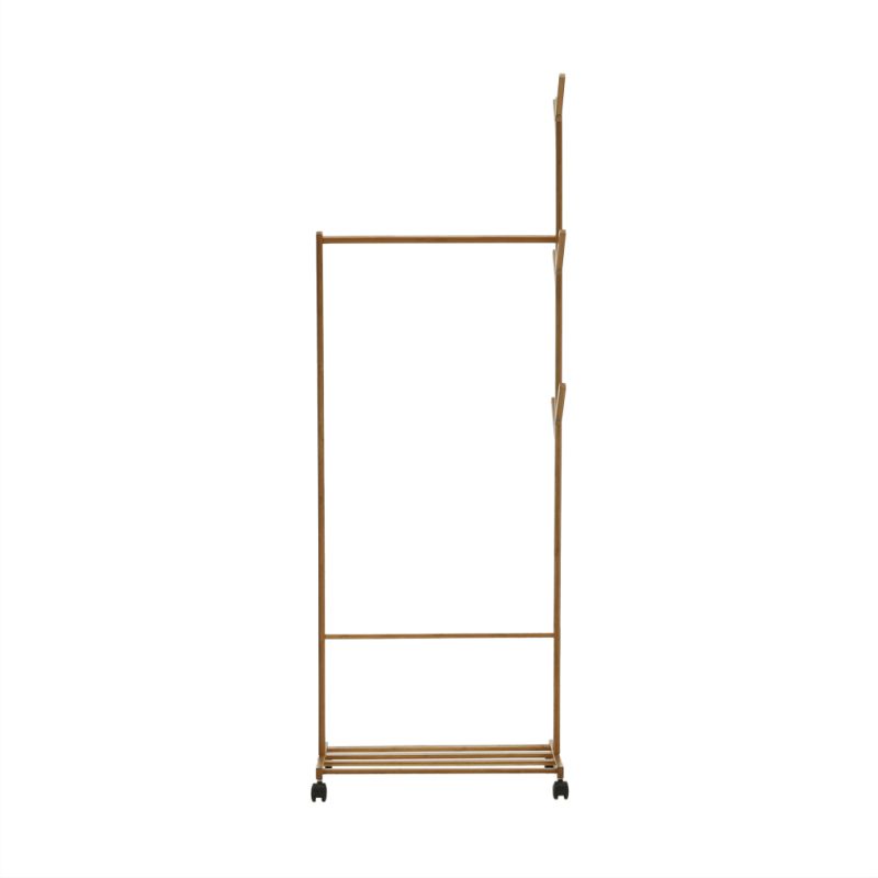 Pojazdný vešiak, prírodný, bambus, šírka 60cm, VIKIR TYP 1