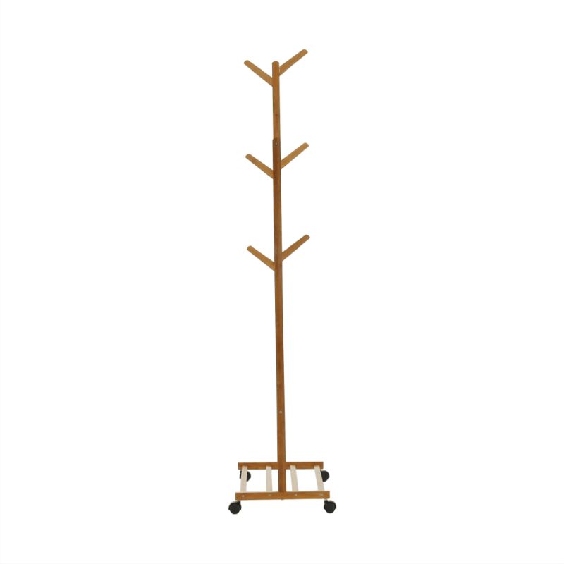 Pojazdný vešiak, prírodný, bambus, šírka 60cm, VIKIR TYP 1