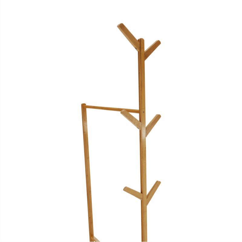Pojazdný vešiak, prírodný, bambus, šírka 60cm, VIKIR TYP 1
