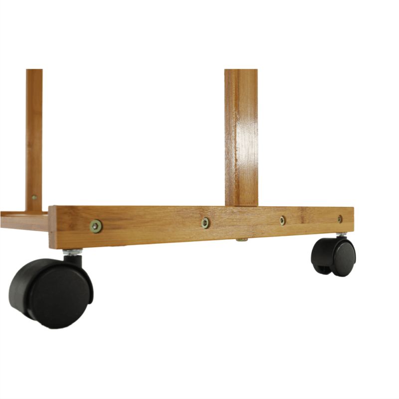Pojazdný vešiak, prírodný, bambus, šírka 60cm, VIKIR TYP 1