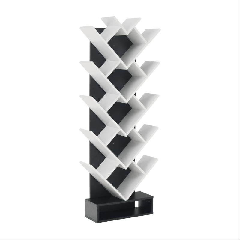 Regál, 59cm, biely, čierny, VEVEY
