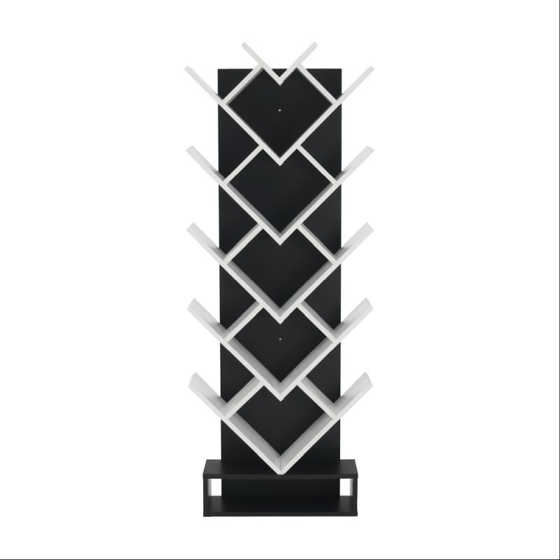 Regál, 59cm, biely, čierny, VEVEY