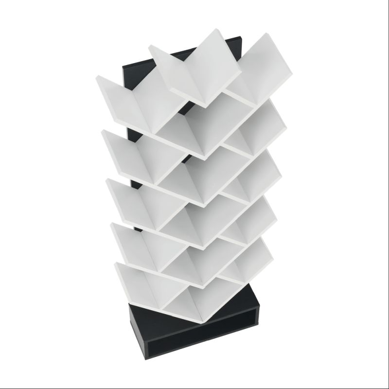 Regál, 59cm, biely, čierny, VEVEY