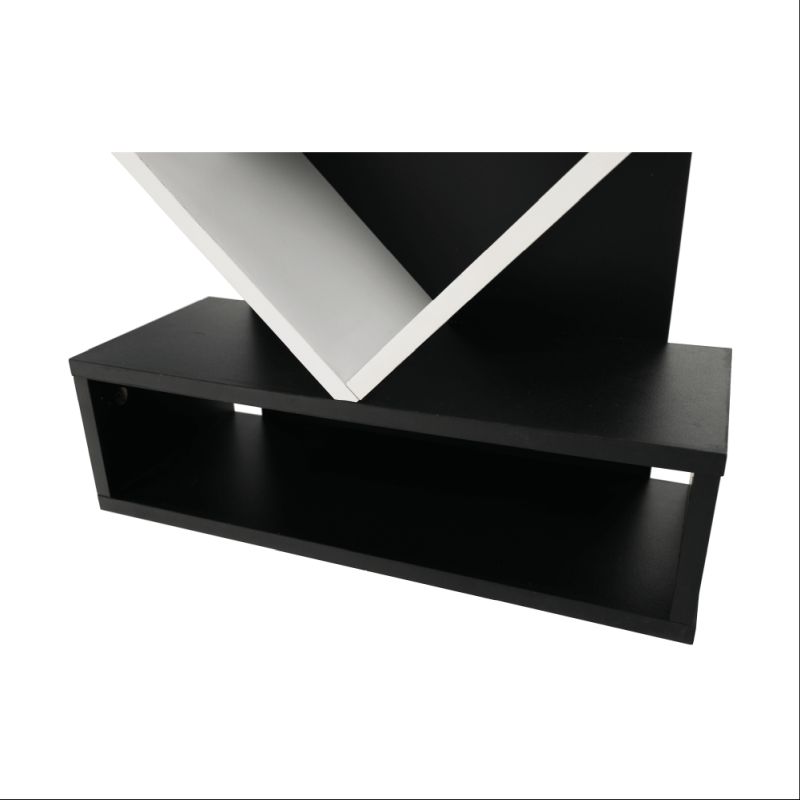 Regál, 59cm, biely, čierny, VEVEY