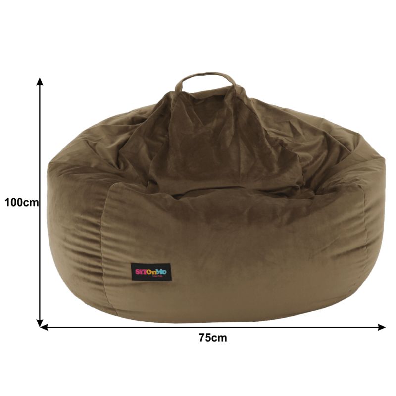 Sedací vak, 75cm, sivohnedá TAUPE látka, TRIKALO