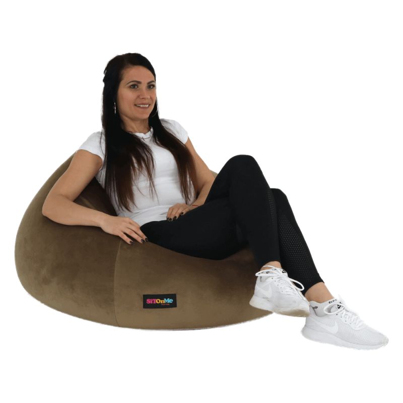 Sedací vak, 75cm, sivohnedá TAUPE látka, TRIKALO