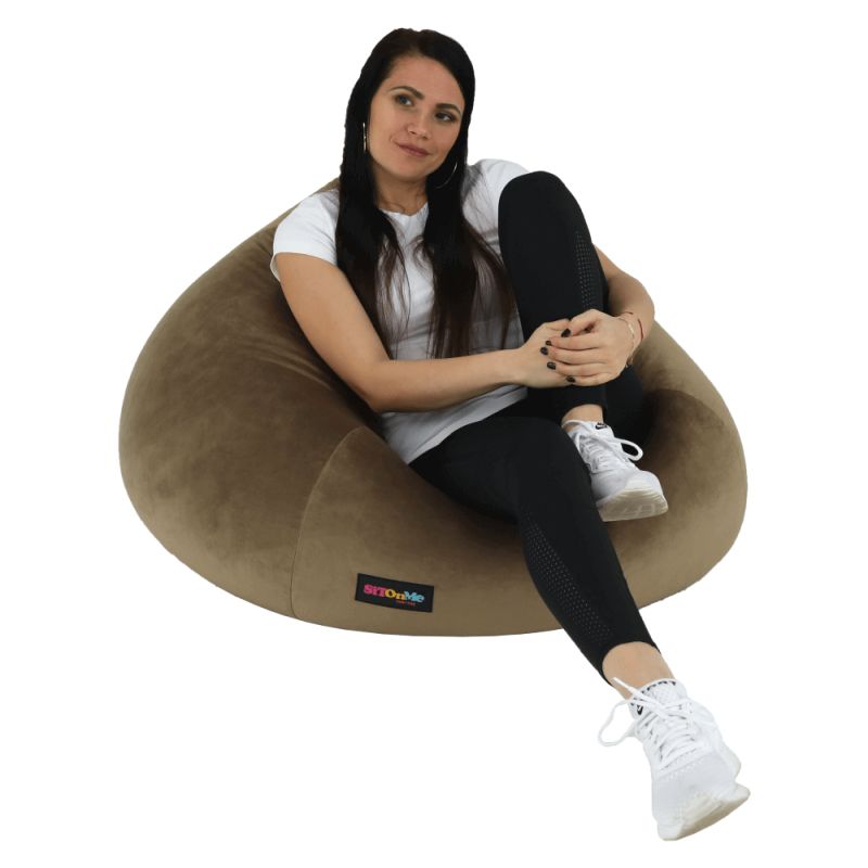 Sedací vak, 75cm, sivohnedá TAUPE látka, TRIKALO