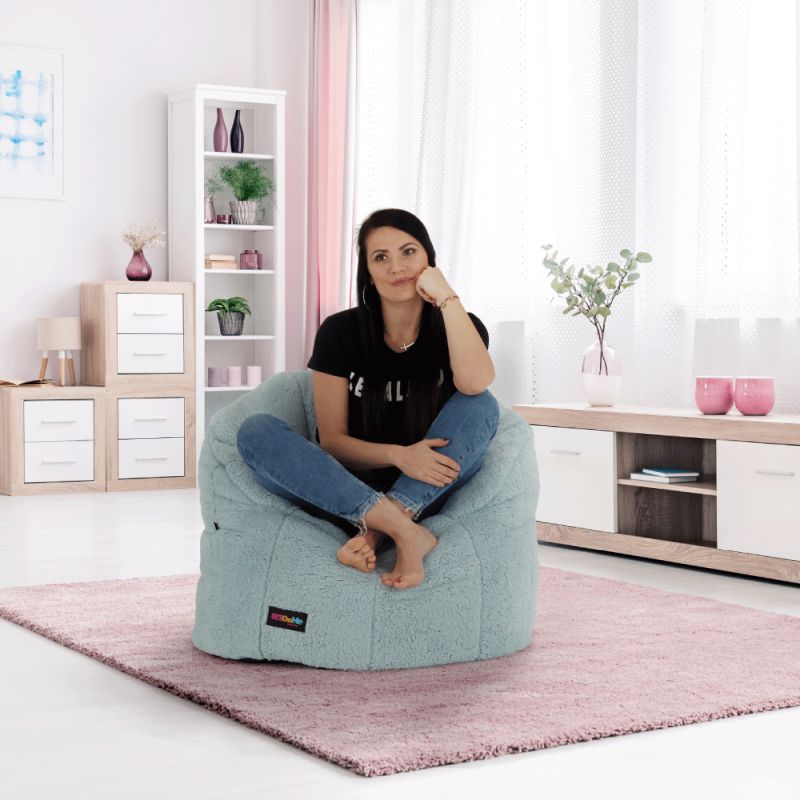 Sedací vak, 75cm, mentolová látka, ALMERO