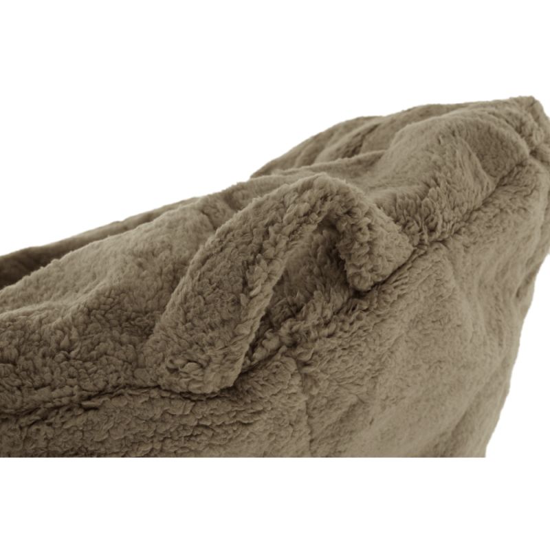 Sedací vak, 75cm, svetlohnedá látka, ALMERO