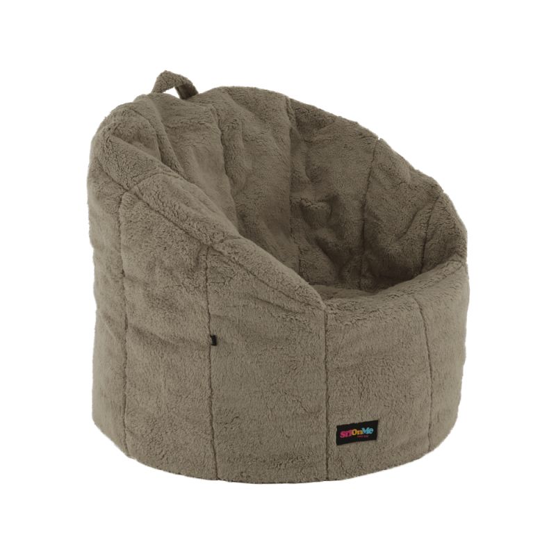Sedací vak, 75cm, svetlohnedá látka, ALMERO