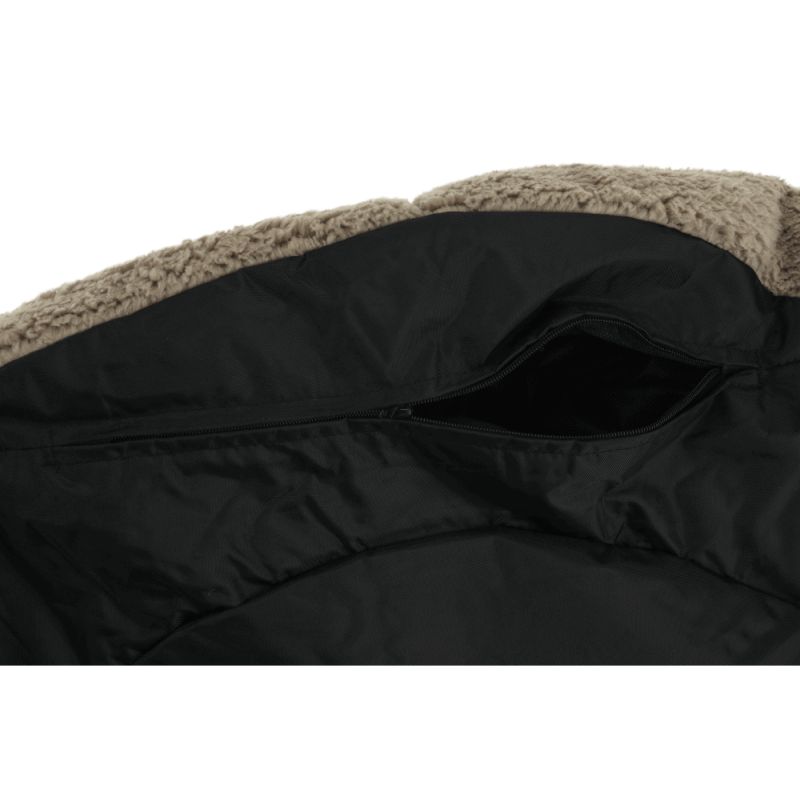 Sedací vak, 75cm, svetlohnedá látka, ALMERO