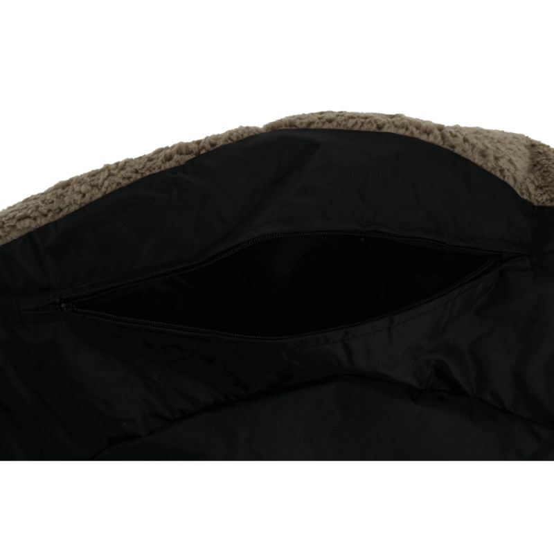 Sedací vak, 75cm, svetlohnedá látka, ALMERO
