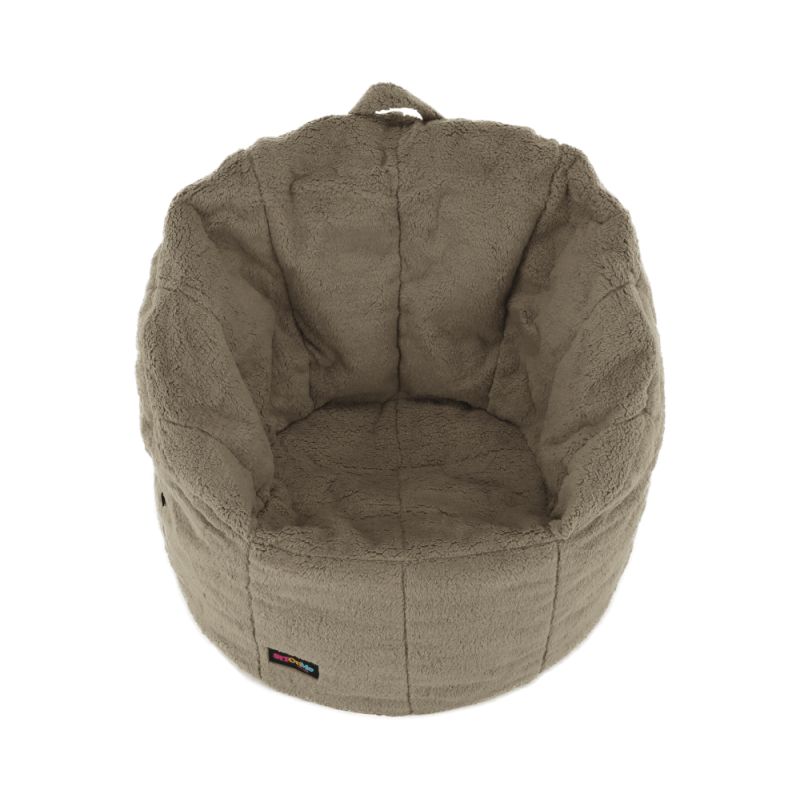 Sedací vak, 75cm, svetlohnedá látka, ALMERO