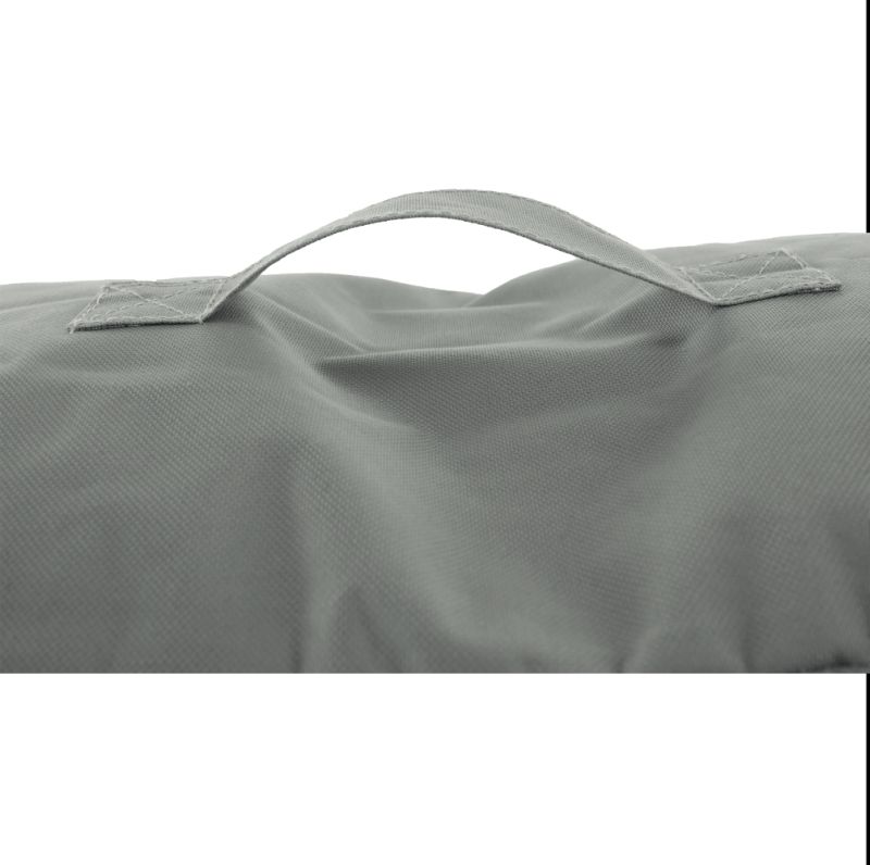 Sedací vak, 50cm, sivý, žltý, látka, ALIMOR