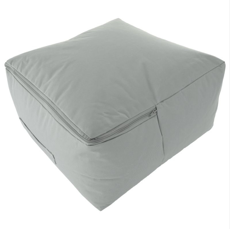 Sedací vak, 50cm, sivý, žltý, látka, ALIMOR