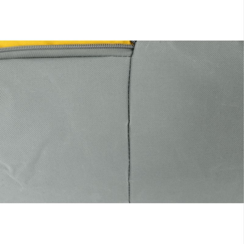 Sedací vak, 50cm, sivý, žltý, látka, ALIMOR