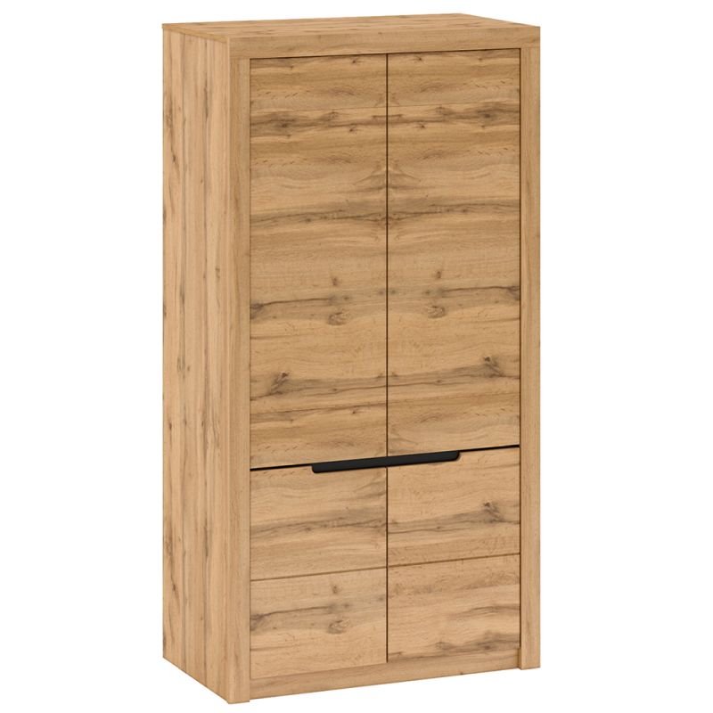 Skriňa, 103cm, kombinovaná, dub wotan, TORONTA F