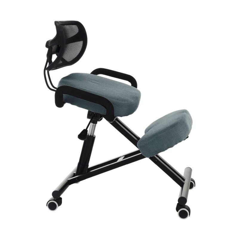 Ergonomický kľakosed, sivá látka, čierny, RUFUS
