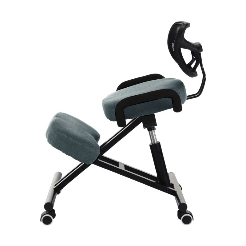 Ergonomický kľakosed, sivá látka, čierny, RUFUS