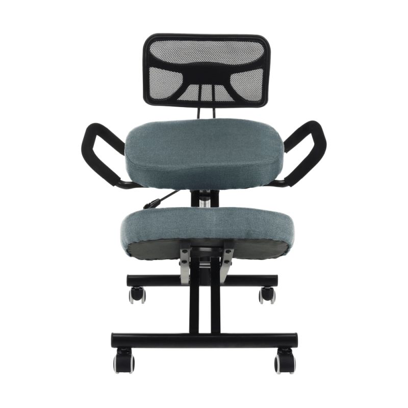 Ergonomický kľakosed, sivá látka, čierny, RUFUS