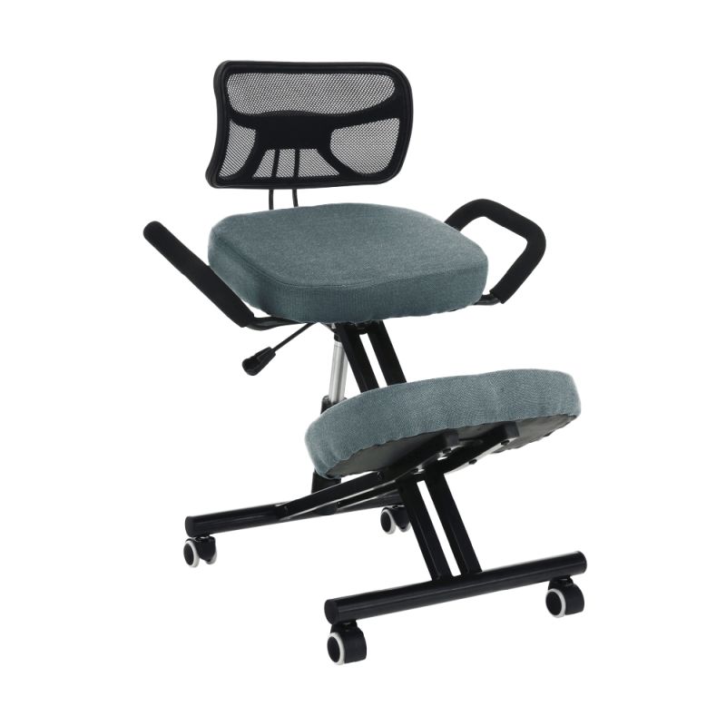 Ergonomický kľakosed, sivá látka, čierny, RUFUS