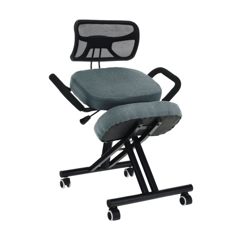 Ergonomický kľakosed, sivá látka, čierny, RUFUS