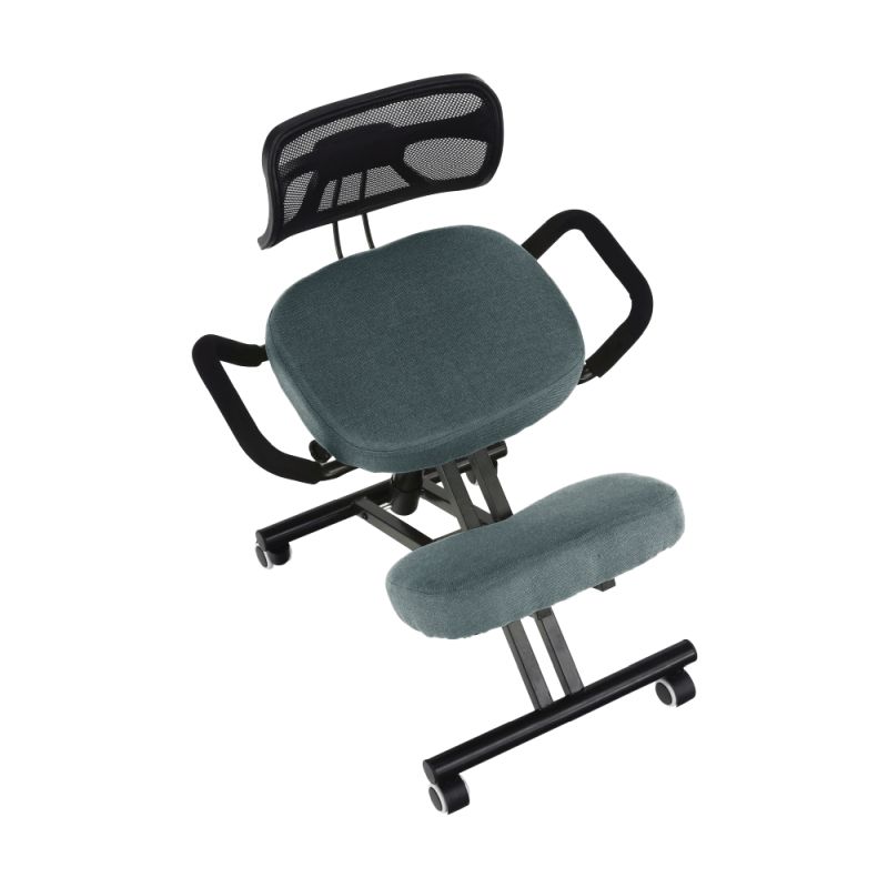 Ergonomický kľakosed, sivá látka, čierny, RUFUS