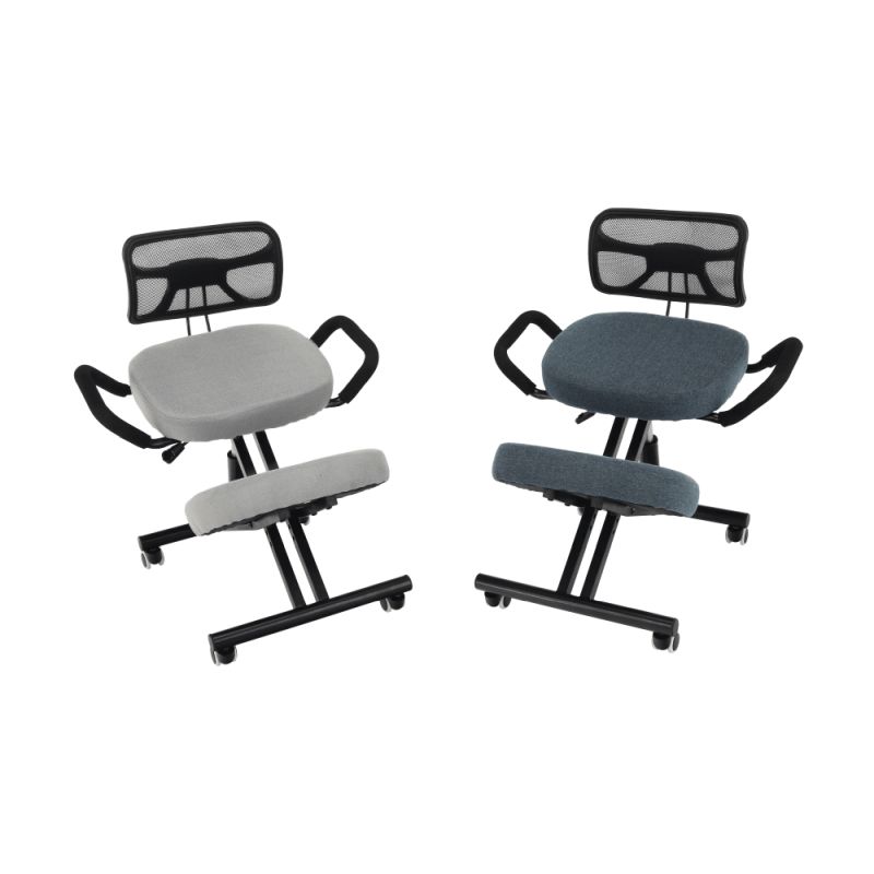 Ergonomický kľakosed, sivá látka, čierny, RUFUS