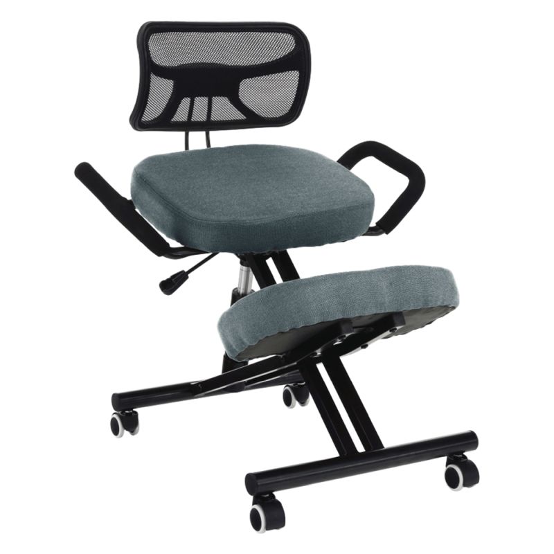 Ergonomický kľakosed, sivá látka, čierny, RUFUS