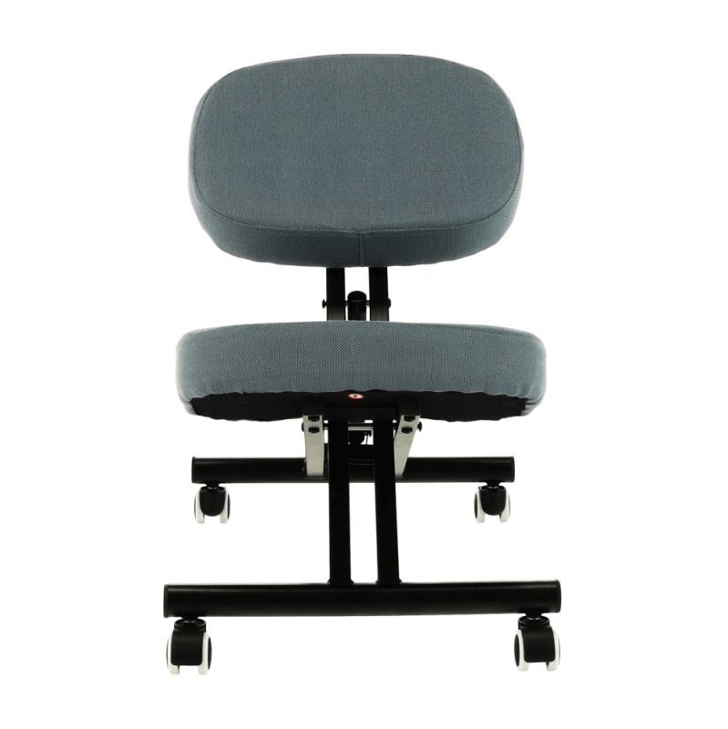 Ergonomický kľakosed, svetlosivá látka, čierny, KILIAN