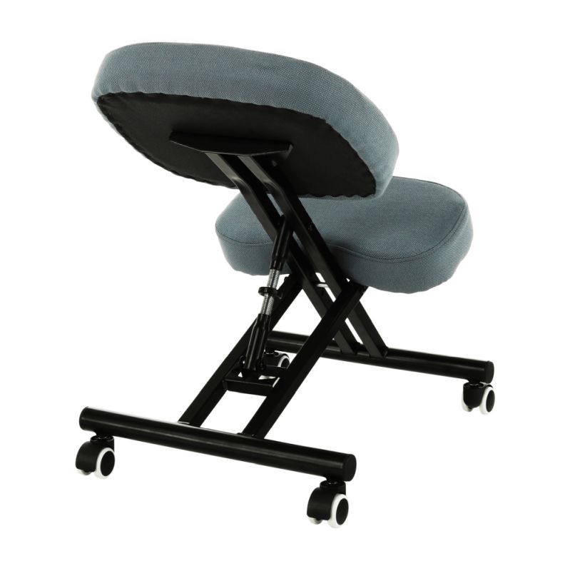 Ergonomický kľakosed, svetlosivá látka, čierny, KILIAN