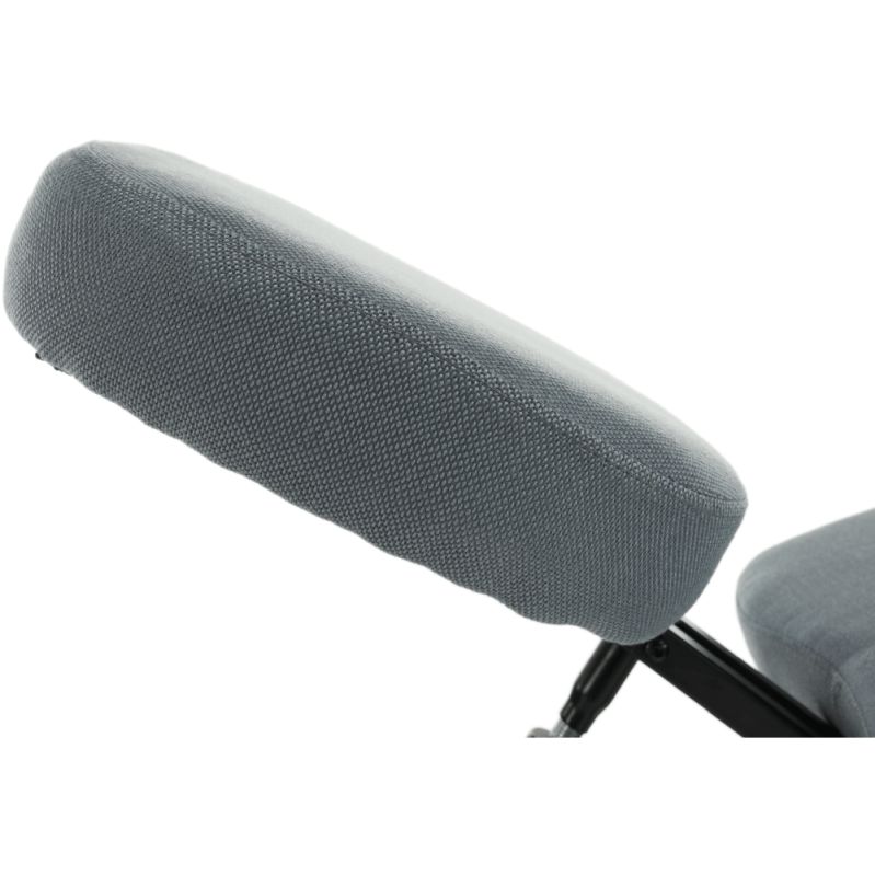 Ergonomický kľakosed, svetlosivá látka, čierny, KILIAN