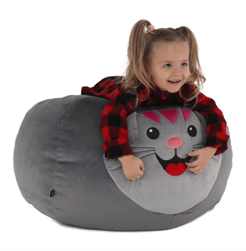 Sedací vak, 60cm, sivá látka, BABY TYP 1