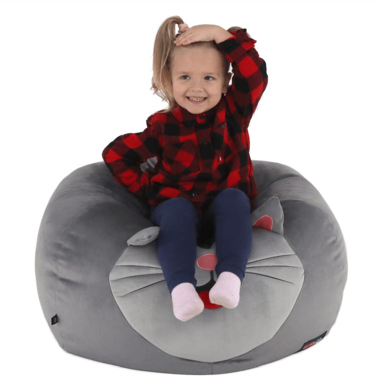 Sedací vak, 60cm, sivá látka, BABY TYP 1