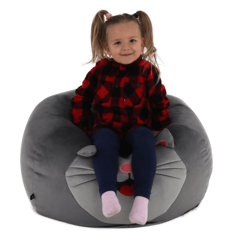 Sedací vak, 60cm, sivá látka, BABY TYP 1