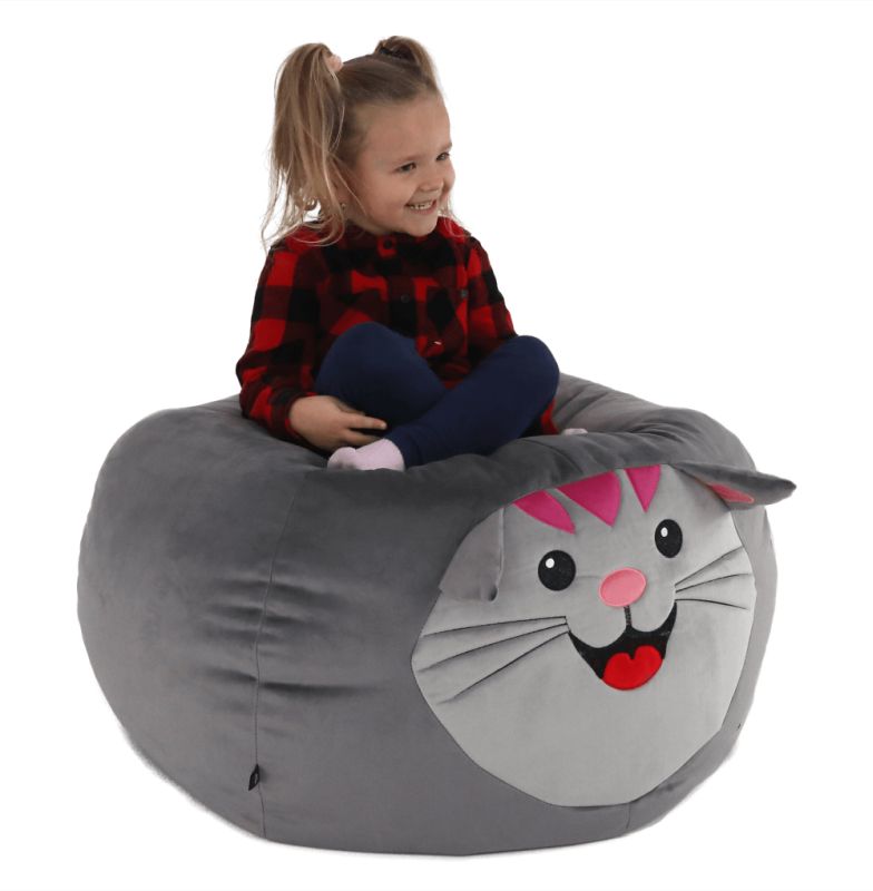 Sedací vak, 60cm, sivá látka, BABY TYP 1