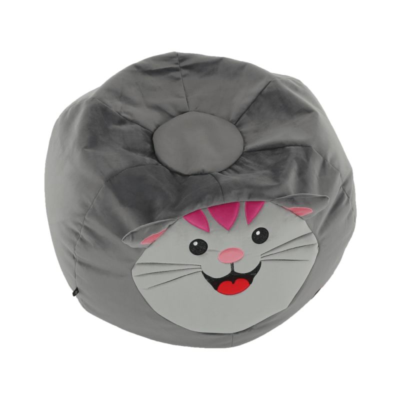 Sedací vak, 60cm, sivá látka, BABY TYP 1