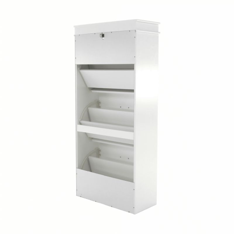Botník, 54cm, 3-radový, biely, SEBER TYP 2