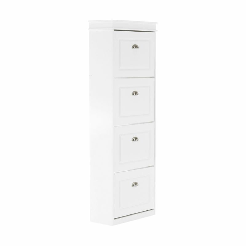 Botník, 54cm, 4-radový, biely, SEBER TYP 3