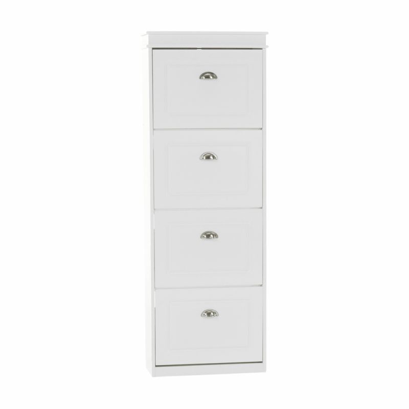 Botník, 54cm, 4-radový, biely, SEBER TYP 3