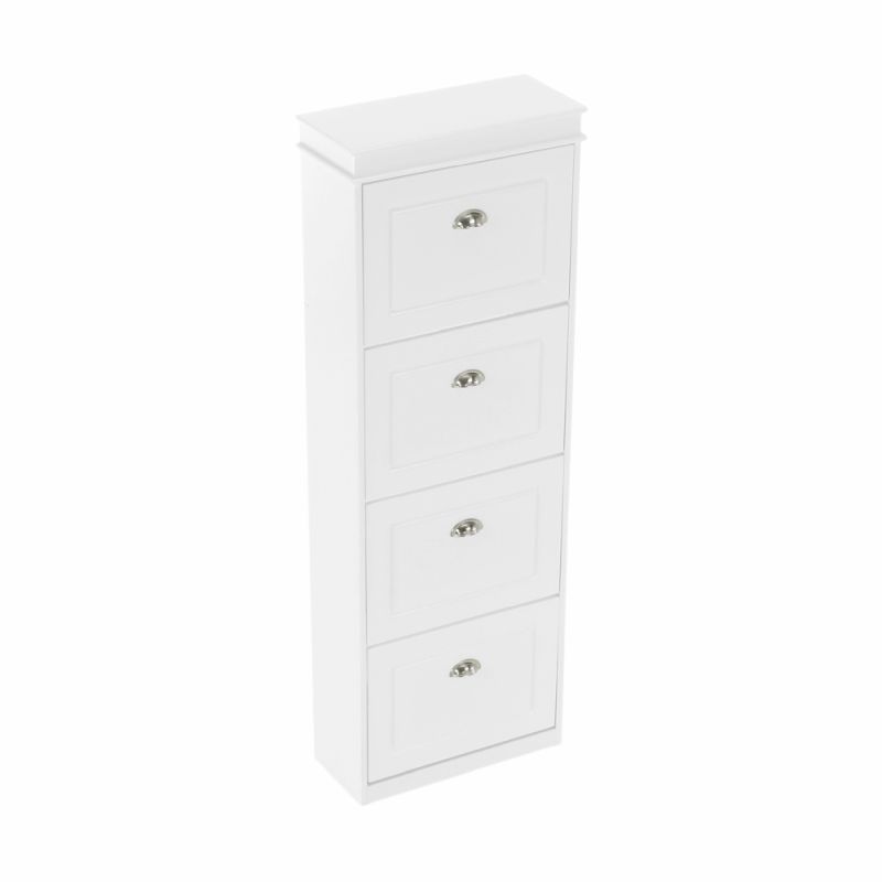 Botník, 54cm, 4-radový, biely, SEBER TYP 3