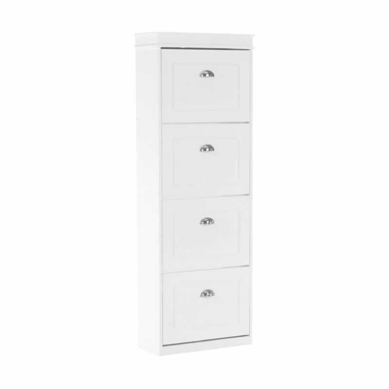 Botník, 54cm, 4-radový, biely, SEBER TYP 3