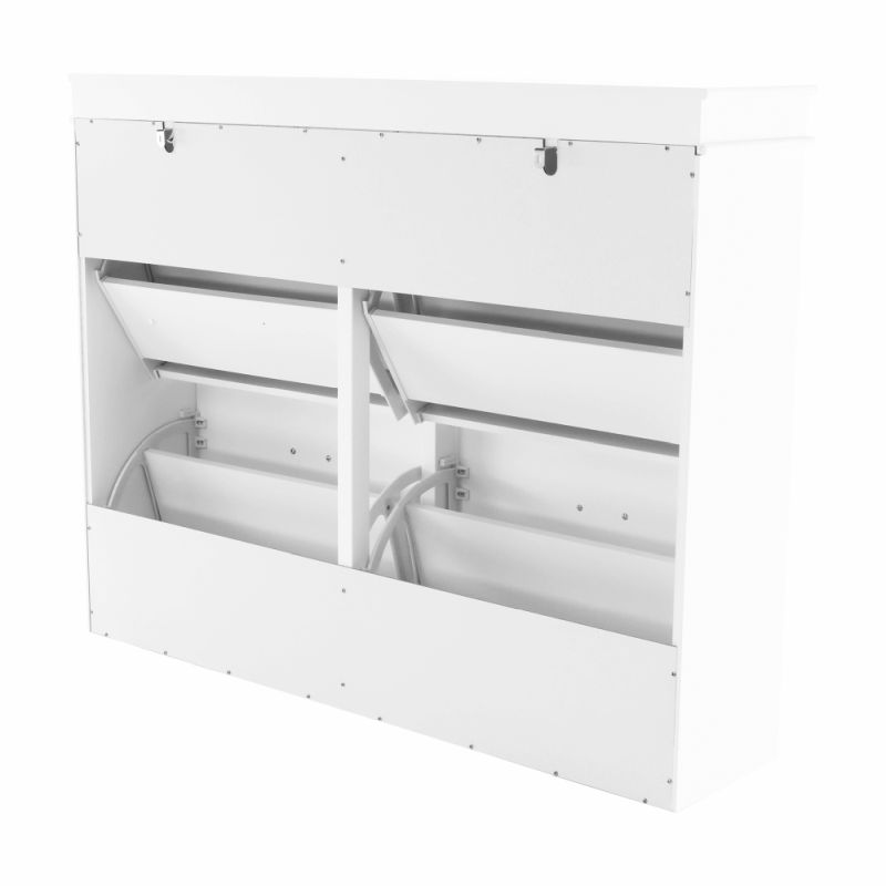 Botník, 105cm, 4-radový, biely, SEBER TYP 5